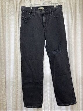 Madewell Straight Leg Jeans in Charcoal Gray